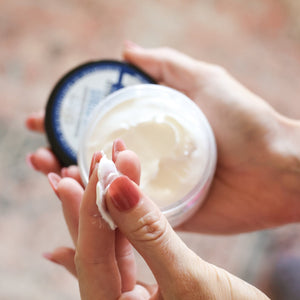 natural body lotion in Blue Citrus by Rinse Bath & Body - detail view