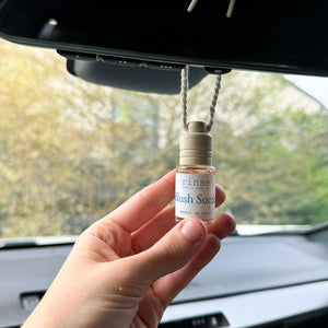Blush Suede natural car air freshener from Rinse - essential oil diffuser - alternate angle