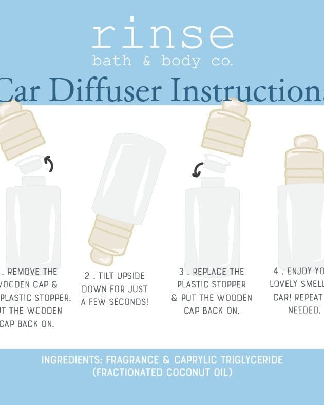 Natural natural car air freshener | Blush Suede | Rinse Bath & Body Co. - detail view