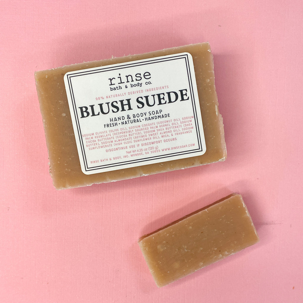 Blush Suede Soap Slice - Rinse Bath & Body