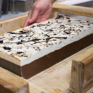 Rinse Box of Chocolate Soaps handmade natural bar soap - moisturizing and gentle - alternate angle