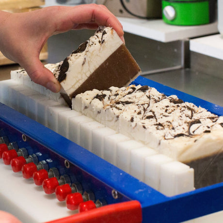 handmade natural bar soap in Box of Chocolate Soaps by Rinse Bath & Body - detail view