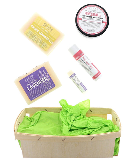 Nourish natural bath and body gift set from Rinse - ready to gift - alternate angle