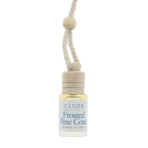 Handmade Frosted Pine Cone natural car air freshener - naturally derived
