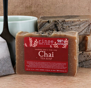 handmade natural bar soap in Chai Tea by Rinse Bath & Body - lifestyle shot