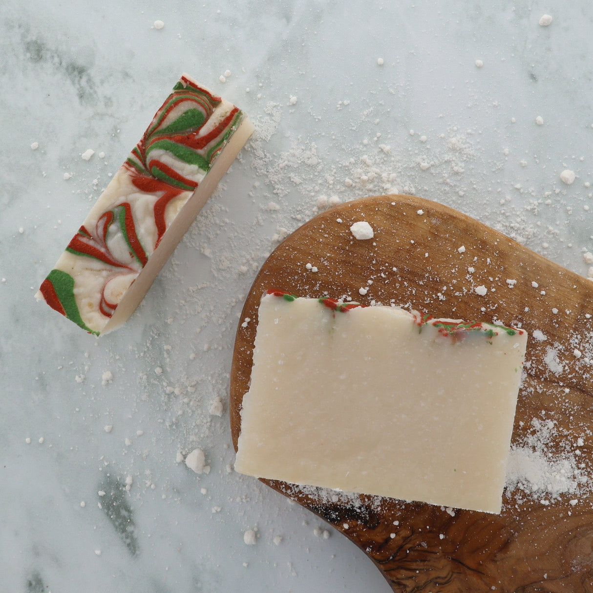 handmade natural bar soap in Christmas Cookie by Rinse Bath & Body - alternate angle