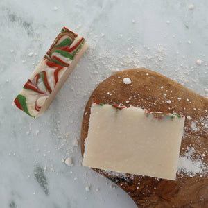 handmade natural bar soap in Christmas Cookie by Rinse Bath & Body - alternate angle