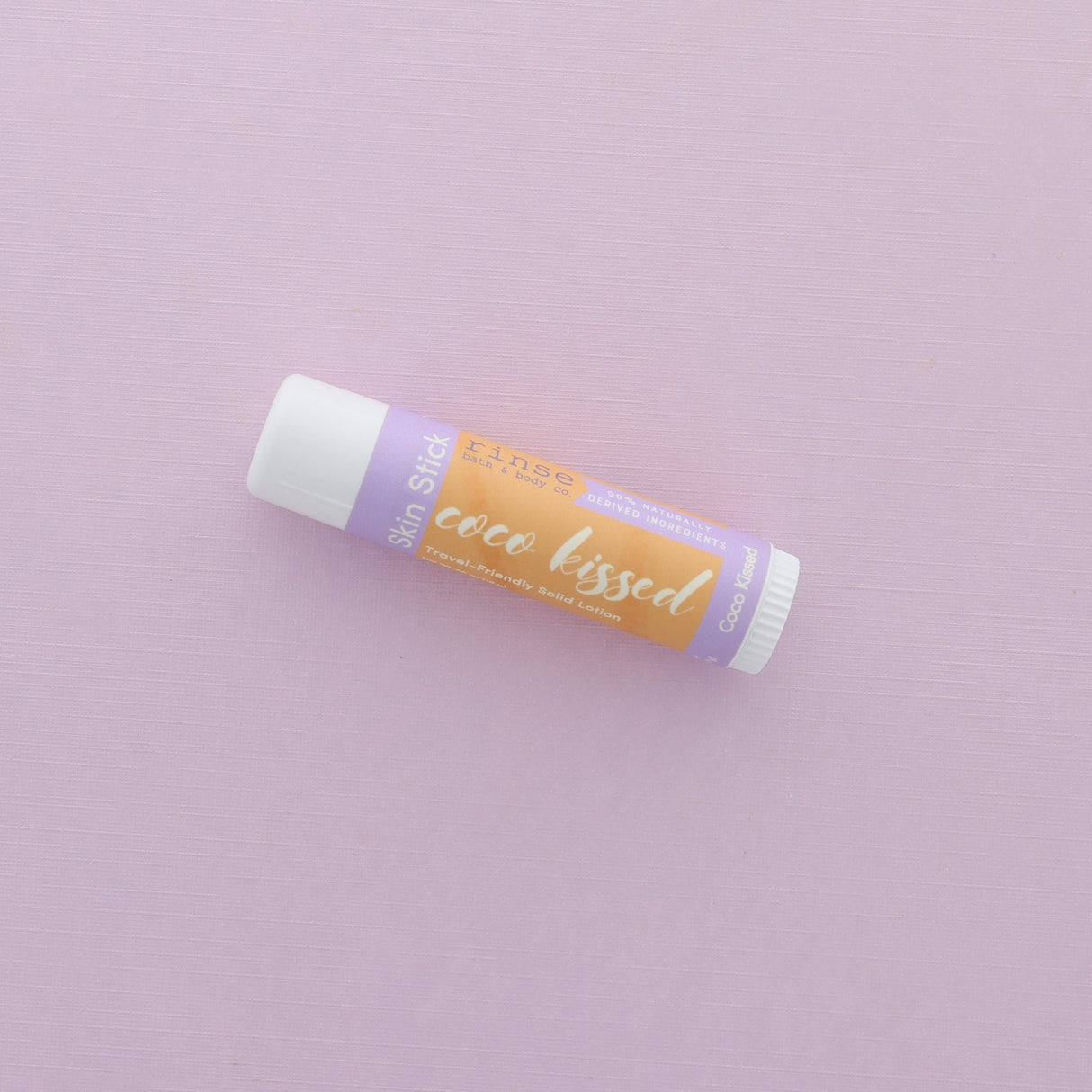 Coco Kissed solid lotion stick from Rinse - concentrated moisture bar - lifestyle shot