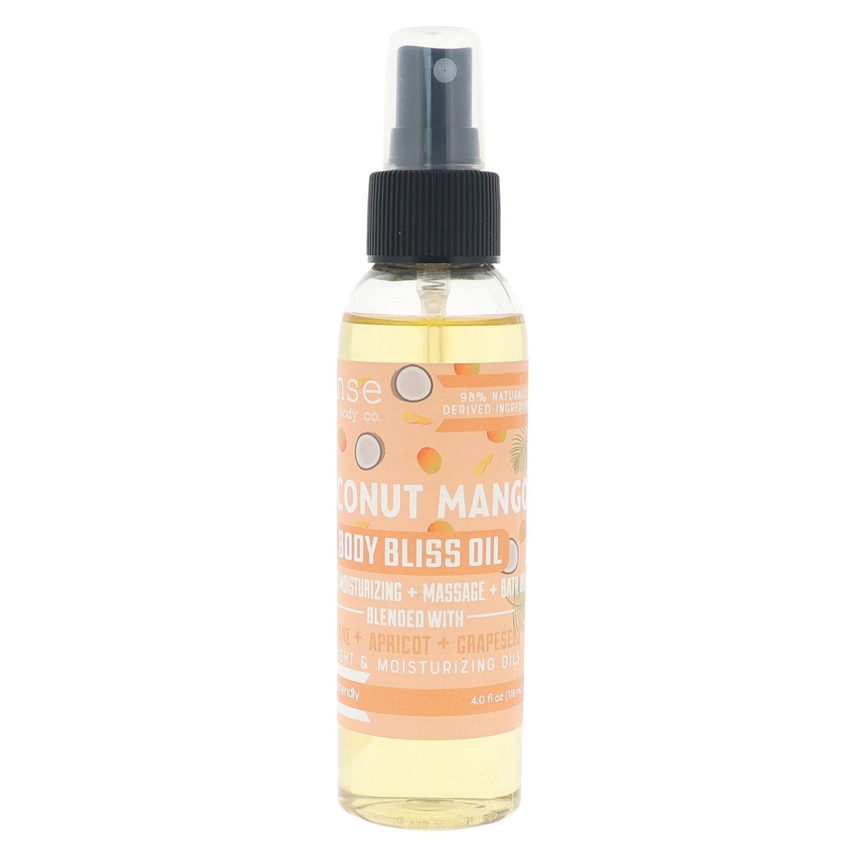Rinse Coconut Mango natural body oil - lightweight moisture that absorbs fast