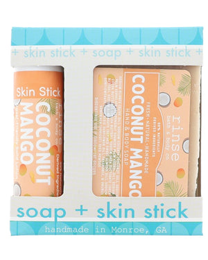 Rinse Coconut Mango natural bath and body gift set - curated gift collection