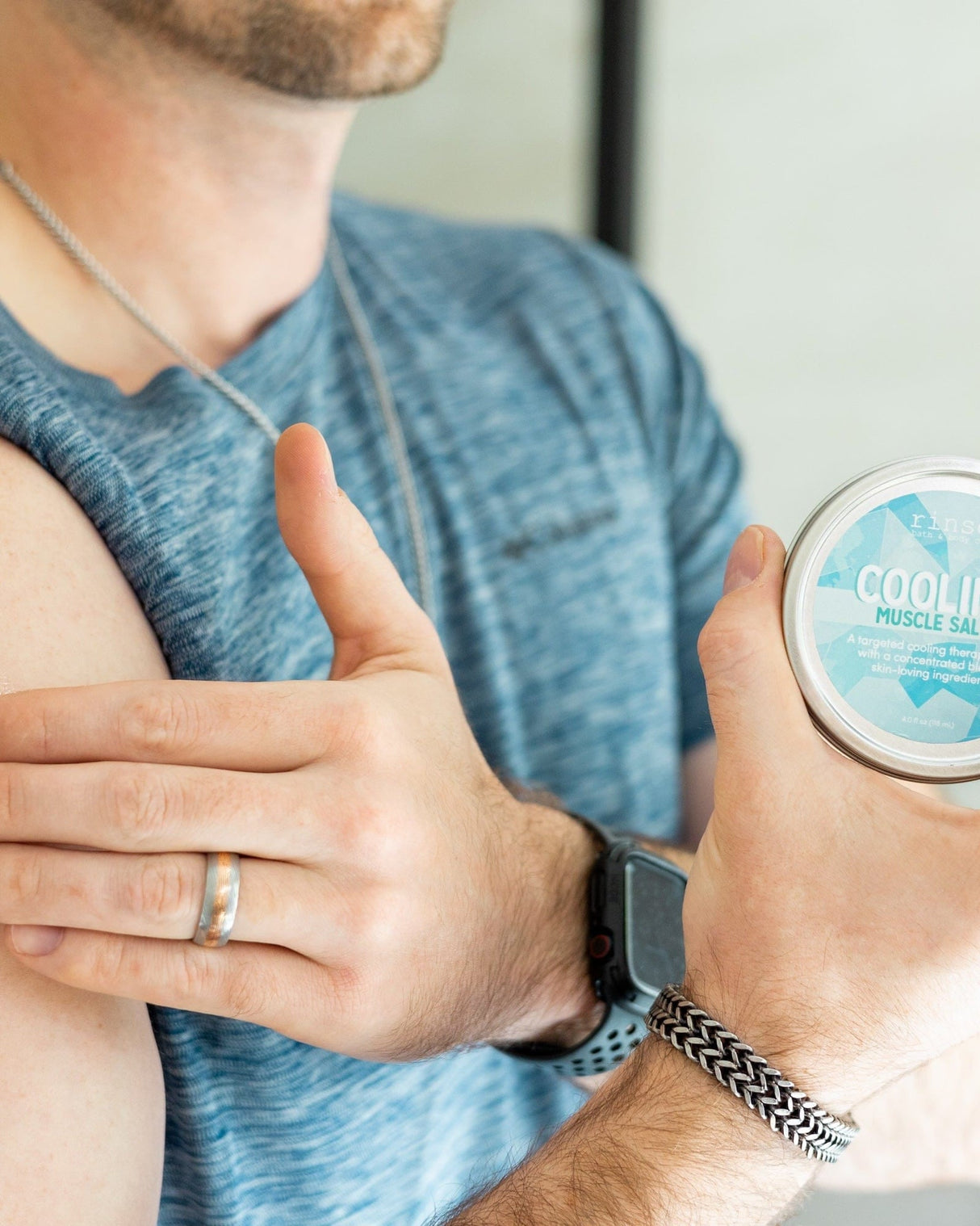 Cooling Muscle Salve tin by Rinse Bath & Body