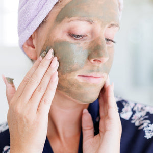 natural face mask in Dead Sea Mud 2 Oz by Rinse Bath & Body - lifestyle shot