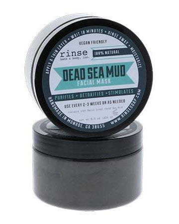 Dead Sea Mud 8 Oz natural face mask from Rinse - clay and botanical blend