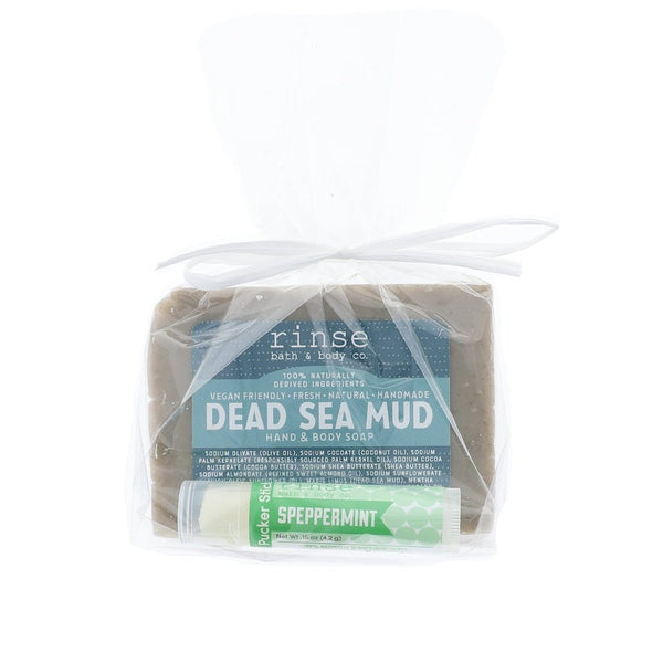 Dead Sea Mud Soap + Speppermint Pucker Stick Bundle - Rinse Bath & Body