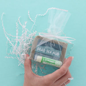 natural bath and body gift set in Dead Sea Mud by Rinse Bath & Body - detail view