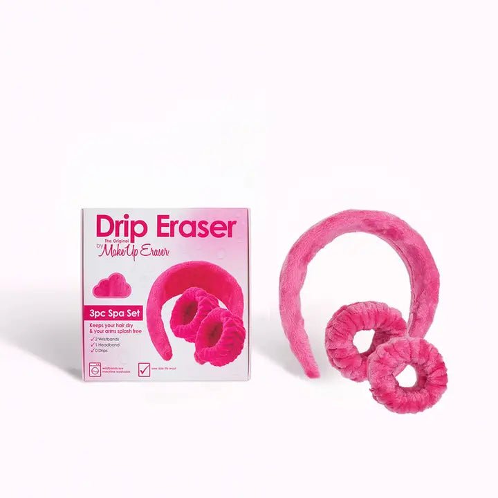 Drip Eraser Spa Gift Set  -  Makeup Eraser - Pink - Hair Accessories