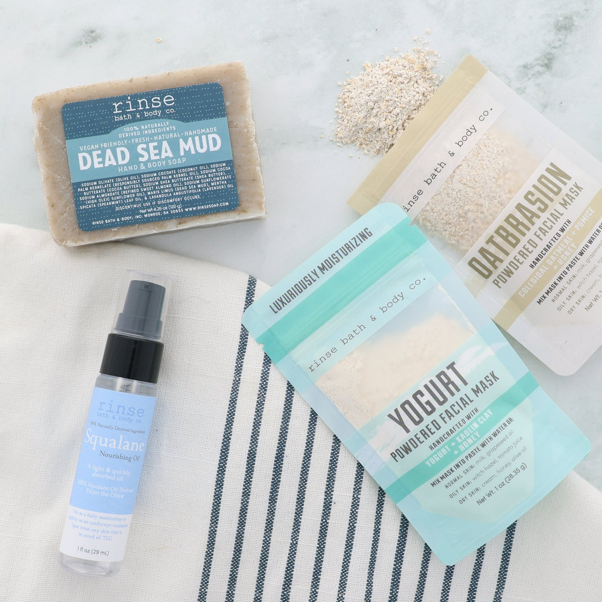 Dry Skin Must-Haves Bundle from Rinse - ready to gift - detail view