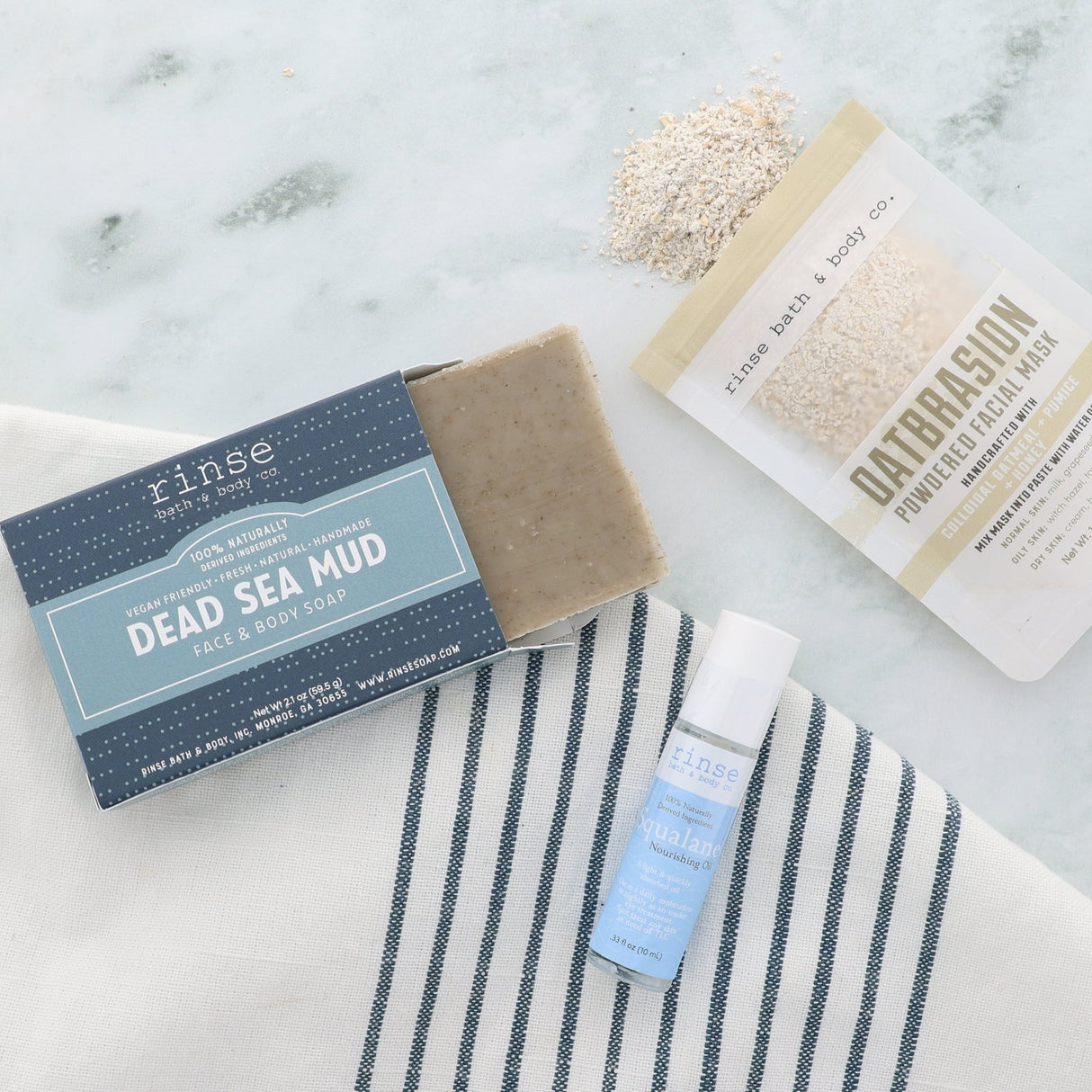 Natural natural bath and body gift set | Dry Skin | Rinse Bath & Body Co. - detail view