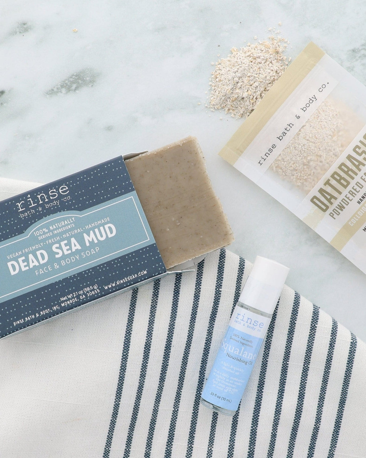 Natural natural bath and body gift set | Dry Skin | Rinse Bath & Body Co. - detail view
