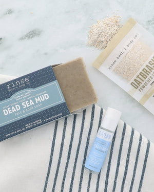 Natural natural bath and body gift set | Dry Skin | Rinse Bath & Body Co. - detail view