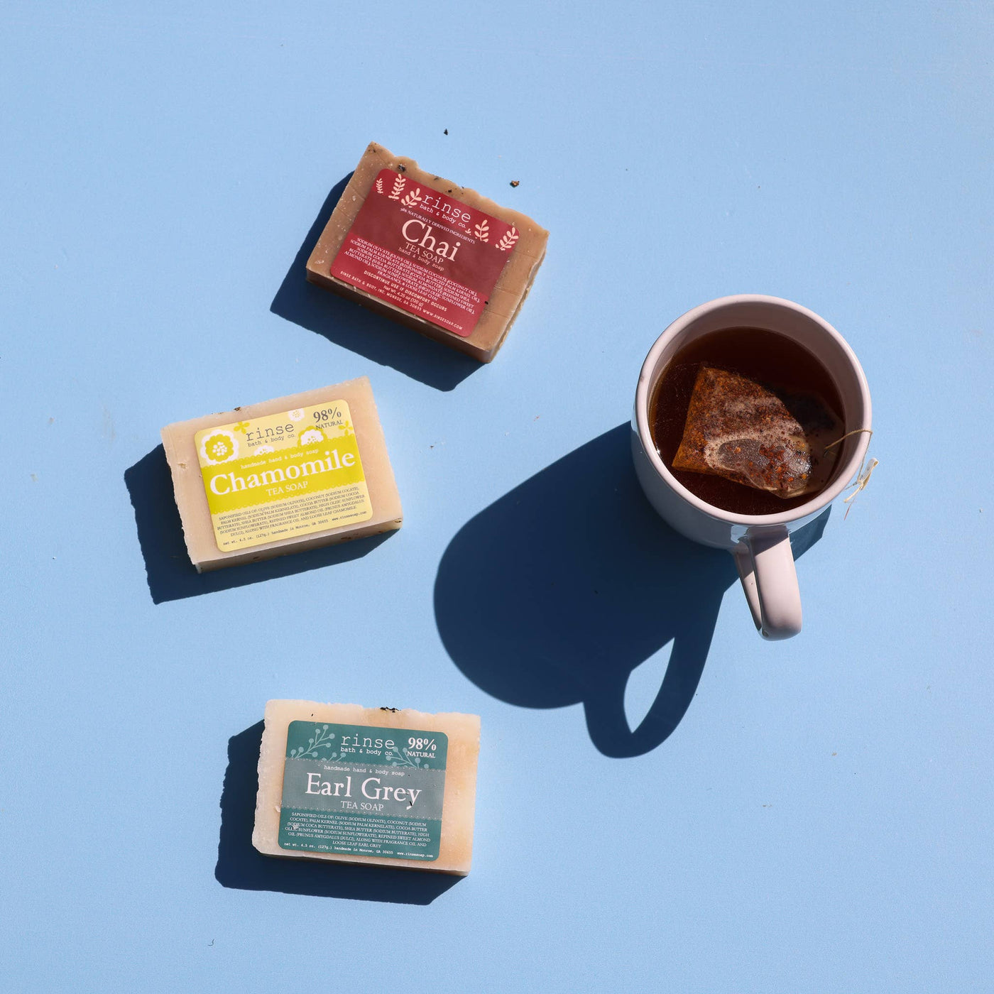 Tea Soap Gift Set | 3-Bar Trio | Mother's Day Gift | Rinse
