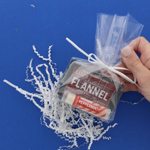 Flannel natural bath and body gift set from Rinse - ready to gift - alternate angle