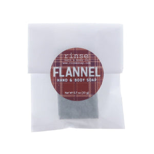 Flannel natural bath & body product from Rinse - family-made since 2003