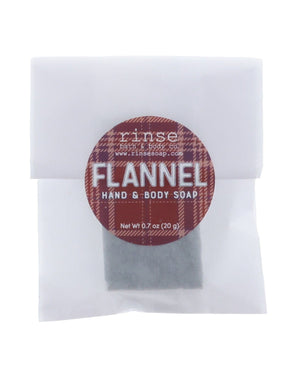 Flannel natural bath & body product from Rinse - family-made since 2003