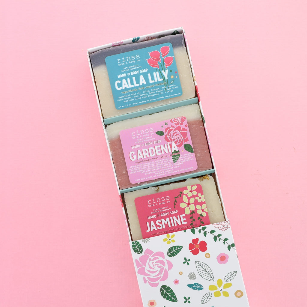 Flower Box Soaps (3 bars) - Rinse Bath & Body