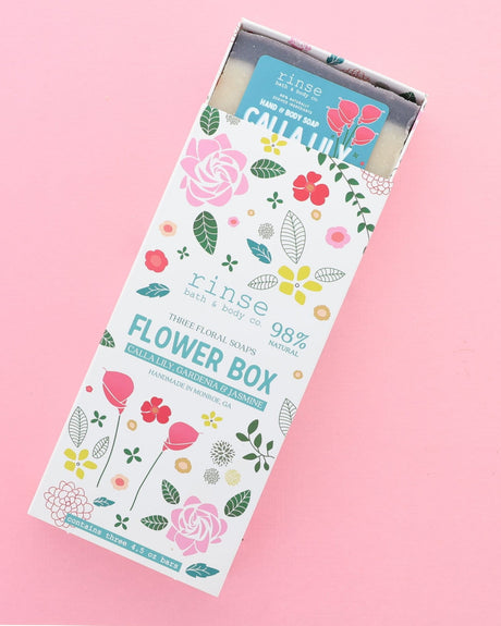 Natural handmade natural bar soap | Flower Box | Rinse Bath & Body Co. - lifestyle shot