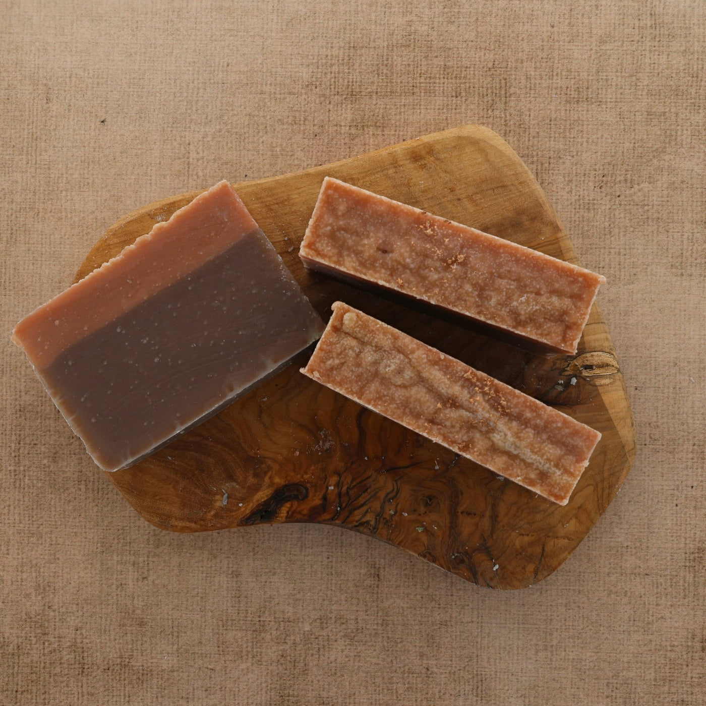 Handmade Frankincense Myrrh handmade natural bar soap - naturally derived - alternate angle