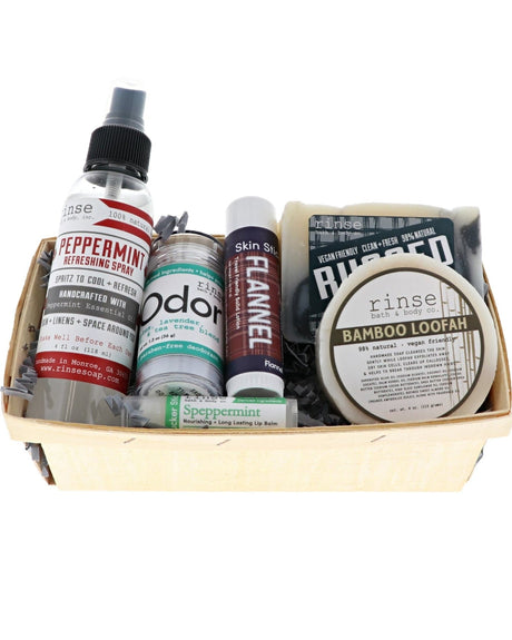 Fresh Scents for Him Gift Basket from Rinse - ready to gift