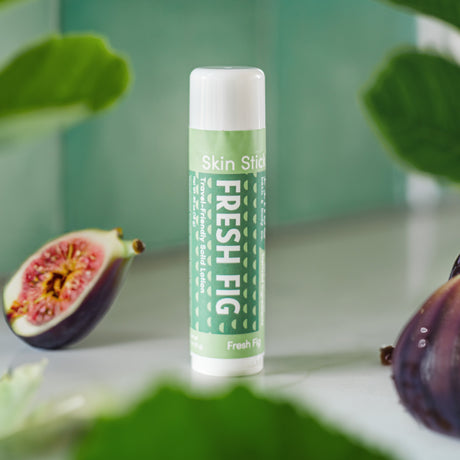 Handmade Fresh Fig solid lotion stick - naturally derived - alternate angle