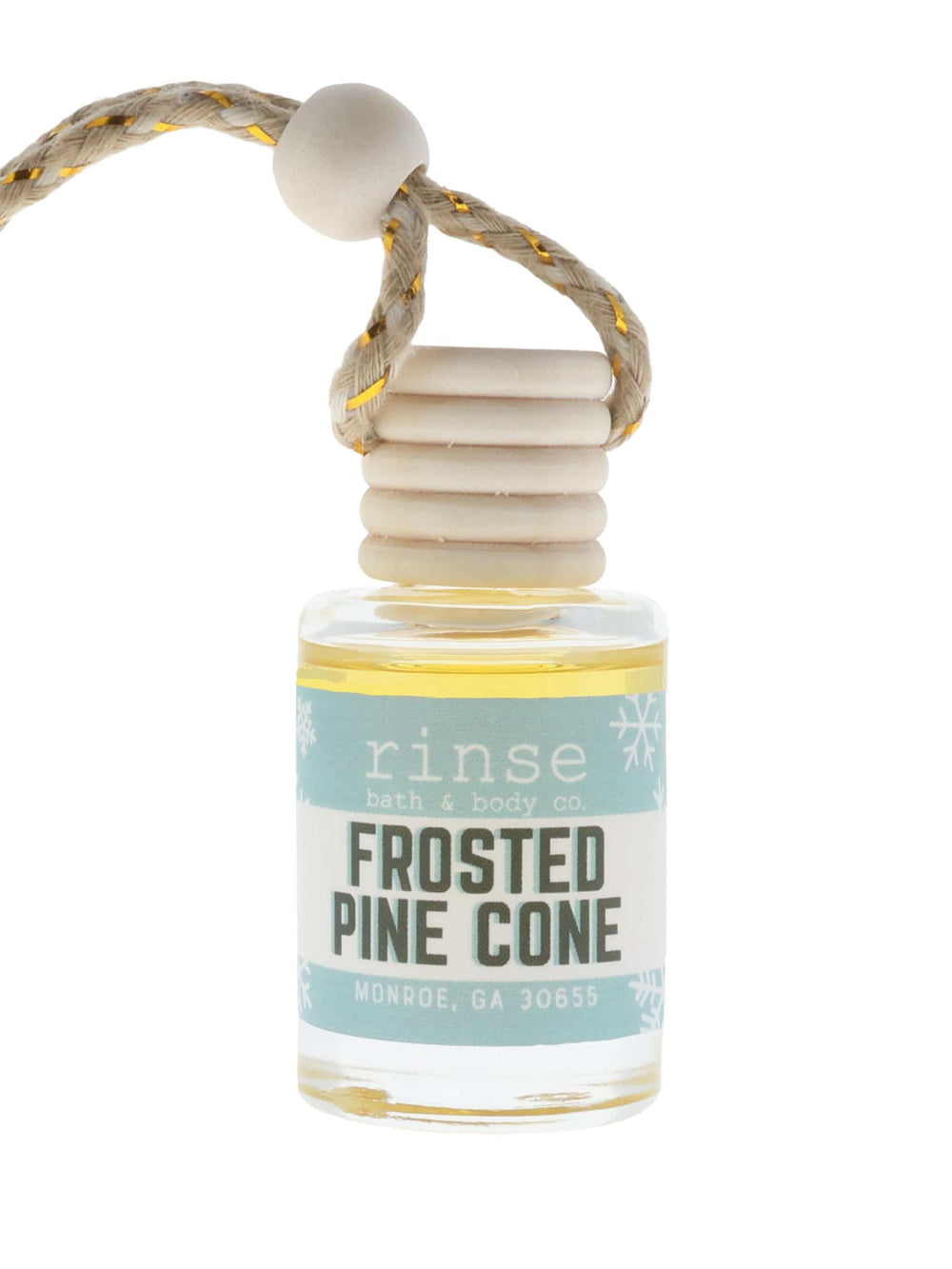 Natural natural car air freshener | Frosted Pine Cone | Rinse Bath & Body Co.