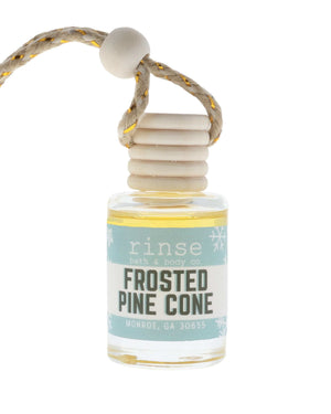 Natural natural car air freshener | Frosted Pine Cone | Rinse Bath & Body Co.