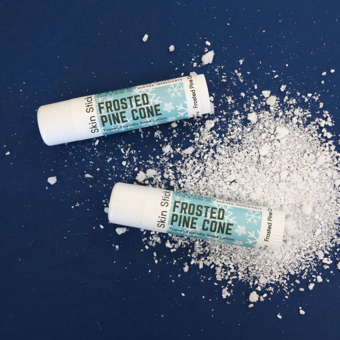 Rinse Frosted Pinecone solid lotion stick - mess-free hydration - alternate angle