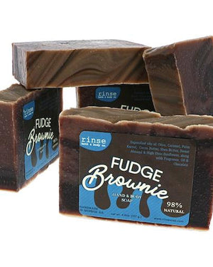 Rinse Fudge Brownie handmade natural bar soap - moisturizing and gentle