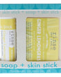 Ginger Lemongrass Soap + Solid Lotion Gift Set — 4:5 product frame, Rinse Bath & Body Co.