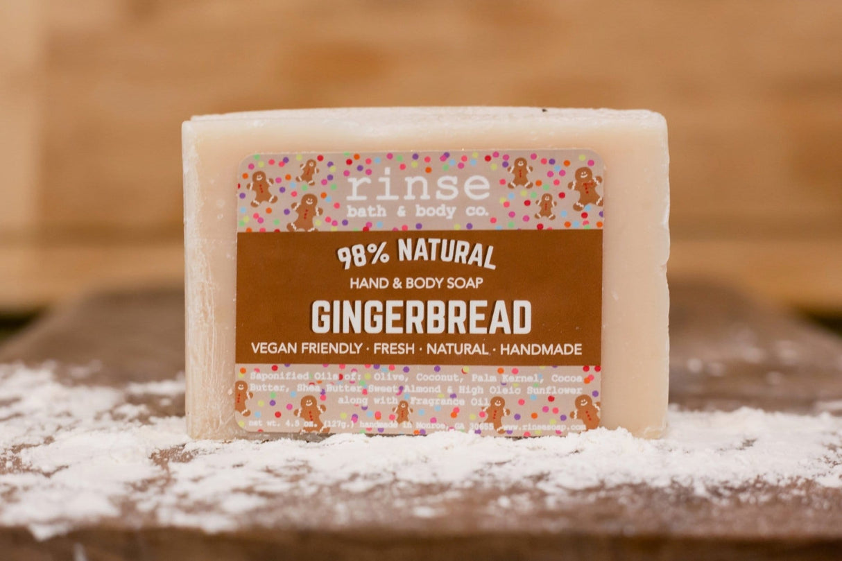 Handmade Gingerbread handmade natural bar soap - naturally derived - alternate angle