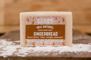 Handmade Gingerbread handmade natural bar soap - naturally derived - alternate angle