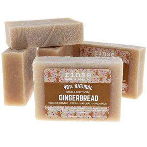 handmade natural bar soap in Gingerbread by Rinse Bath & Body
