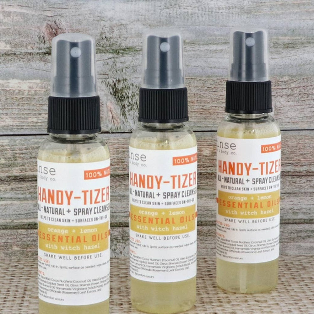 Orange Lemon Hand Sanitizer — 4:5 product frame, Rinse Bath & Body Co.