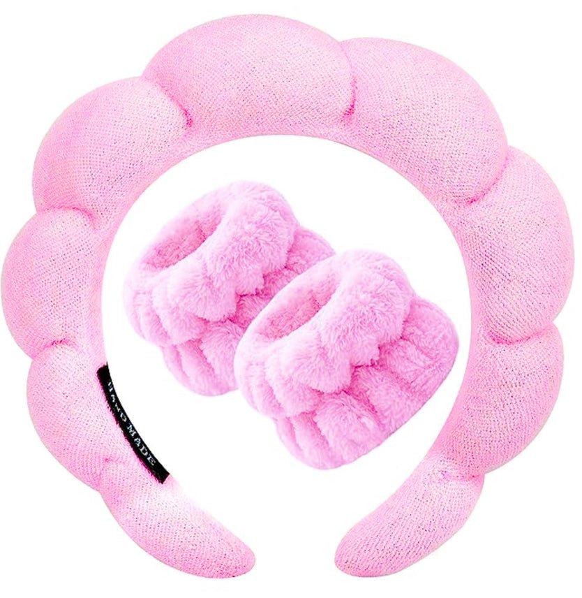 Headband and Wristband Set - Facial Accessories