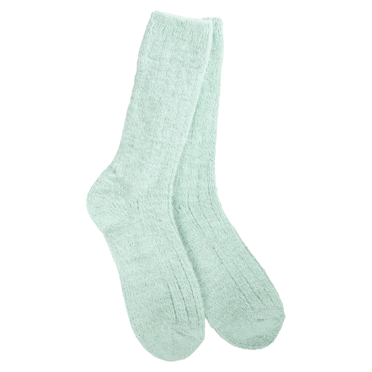 Holiday Ragg Feather Crew With Gold Lurex- Green - Socks