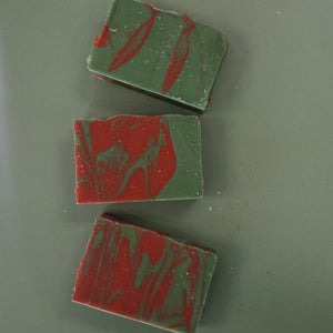 Handmade Holiday Spruce handmade natural bar soap - naturally derived - detail view
