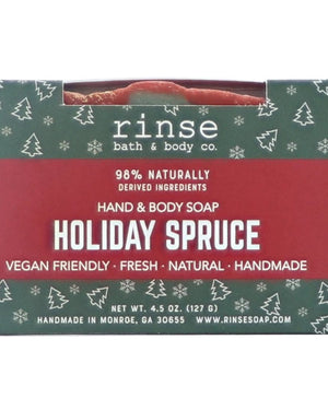 Rinse Holiday Spruce Soap- Boxed - handmade natural product