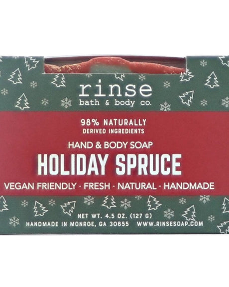 Rinse Holiday Spruce Soap- Boxed - handmade natural product