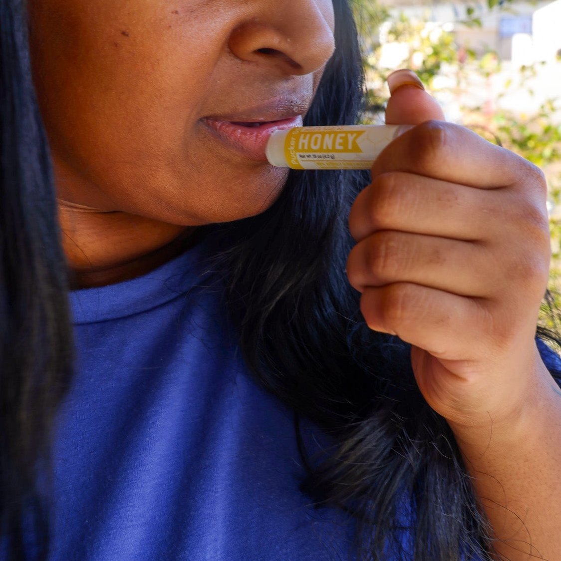 Handmade Honey natural lip balm - naturally derived - alternate angle