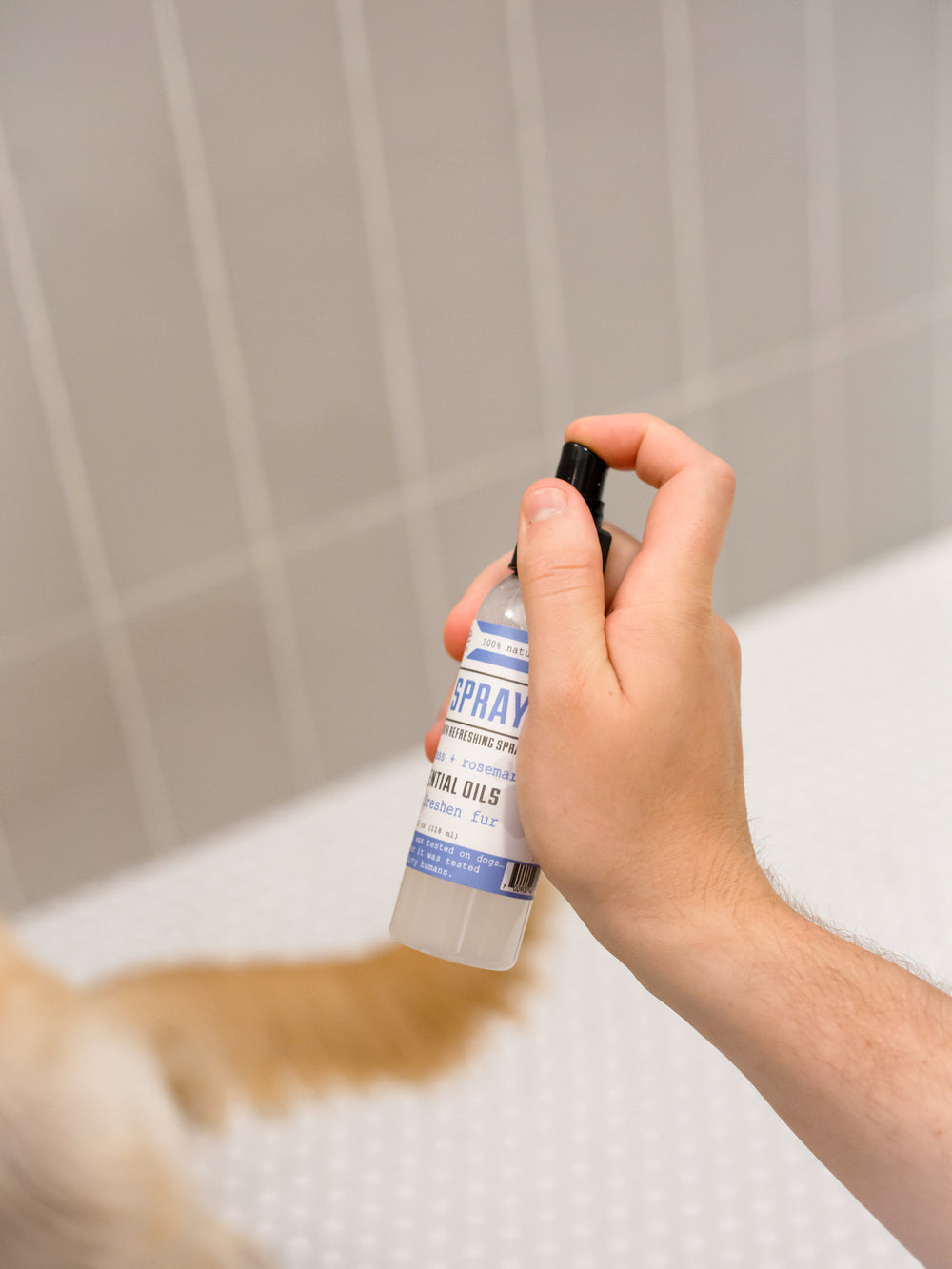 Natural Dog Spray (K9 Refreshing Spray) — in-use