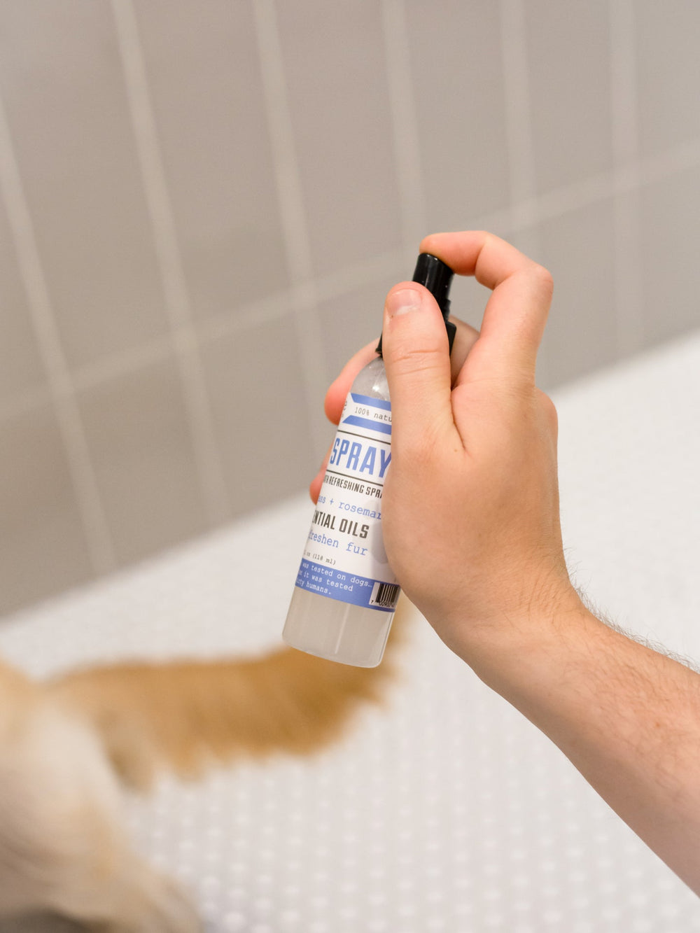 Natural Dog Spray (K9 Refreshing Spray) — in-use